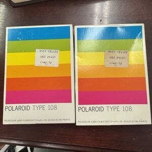 Lot Of 2 Unopened New Polaroid Land Film Type 108 Polacolor Exp Oct 1988